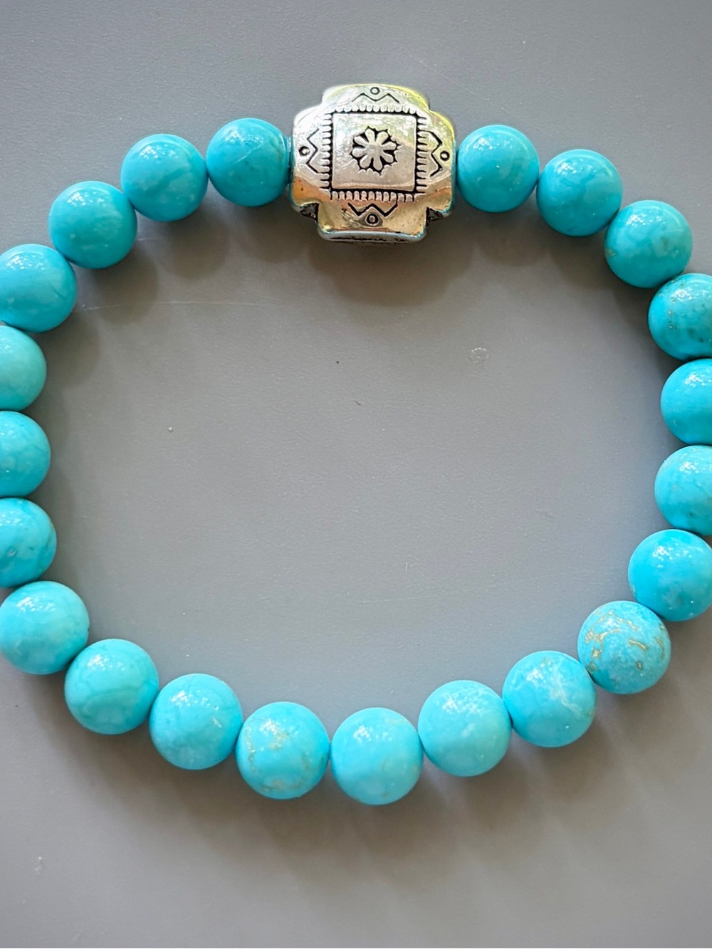 Turquoise Handcrafted Bead Bracelet - Picture 4 of 5